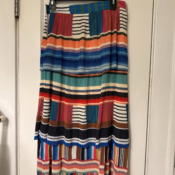 FARM Rio Thalita Stripe Midi Skirt NWT - Picture 4 of 4